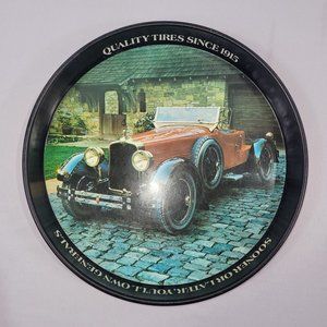 General Tire Serving 12" Tray 1927 Stutz Blackhawk Speedster Car Tin Metal Round